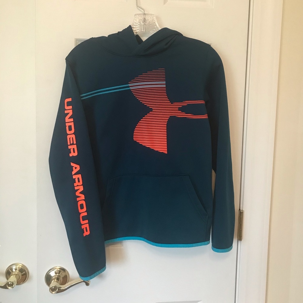 ECU Under Armour Hoodie Youth XL, Deceit Teal